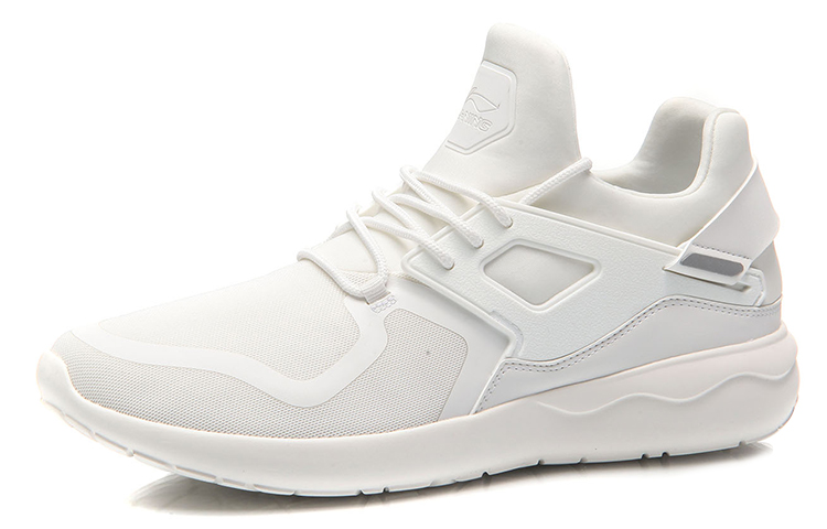 Order Li-Ning Trend ''Blanc Lait Réfléchissant Baskets Basses'' AGLM087-3