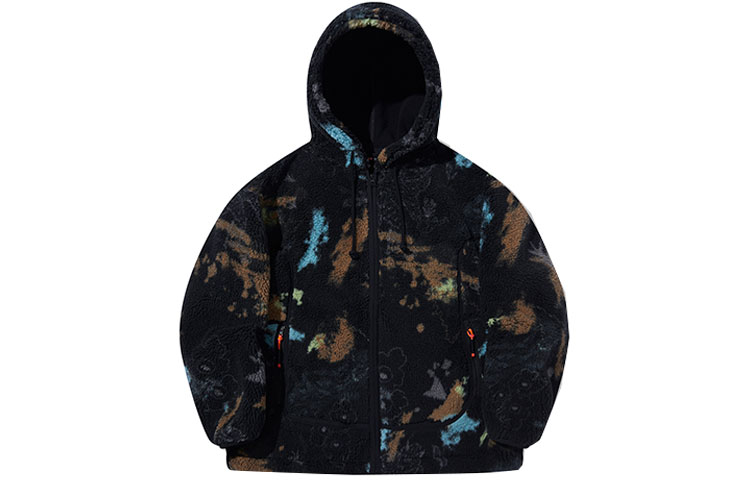 Li-Ning Trend Series Fleece Zip Hoodie Black Jacquard Unisex AWDT697-3