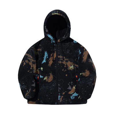 Li-Ning Trend Series Fleece Zip Hoodie Black Jacquard Unisex AWDT697-3