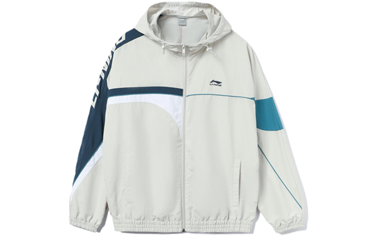 Li-Ning Trendy Color-Block Loose Fit Hooded Jacket Gray (Fall Collection) AFDT529-1