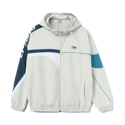 Li-Ning Trendy Color-Block Loose Fit Hooded Jacket Gray (Fall Collection) AFDT529-1