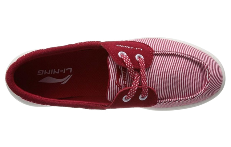 Shop Li-Ning Trendy Gestreifte Patchwork Atmungsaktive Bequeme Sneaker ''Rot Weiß'' ALAJ052-1