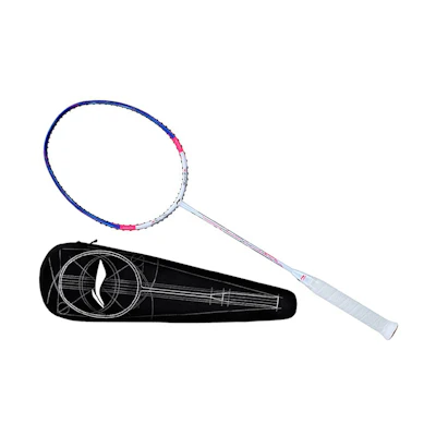 Li-Ning TurboCharging 7i Badminton Racket Lightweight Durable Attack 675mm Blue/Pink AYPQ126-1000
