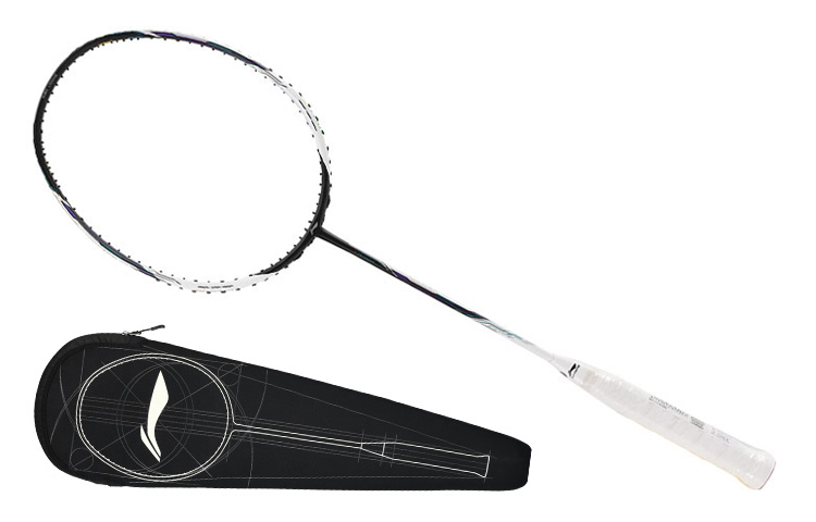 Li-Ning Turbocharging 9 Full Carbon Badminton Racket Advanced Offensive Black White AYPR132-1