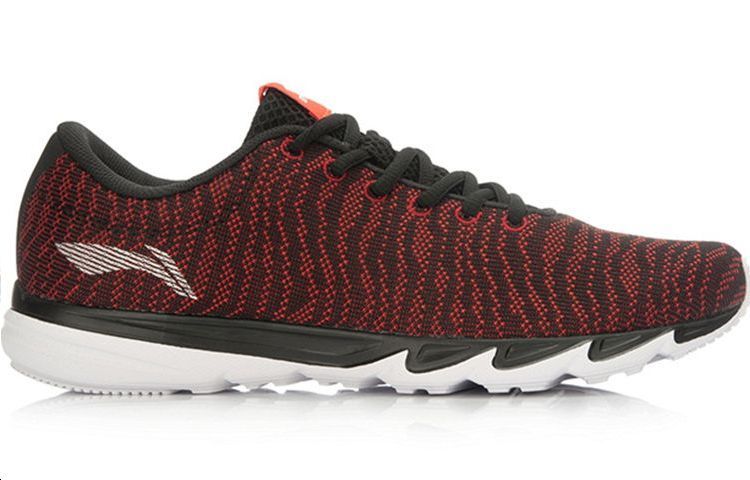 Order Li-Ning Ultra Light Chaussures Running Tricot Doux ''Noir Rouge'' ARBP099-1