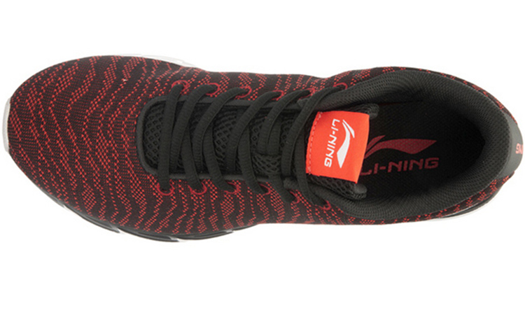Lookbook Li-Ning Ultra Light Chaussures Running Tricot Doux ''Noir Rouge'' ARBP099-1