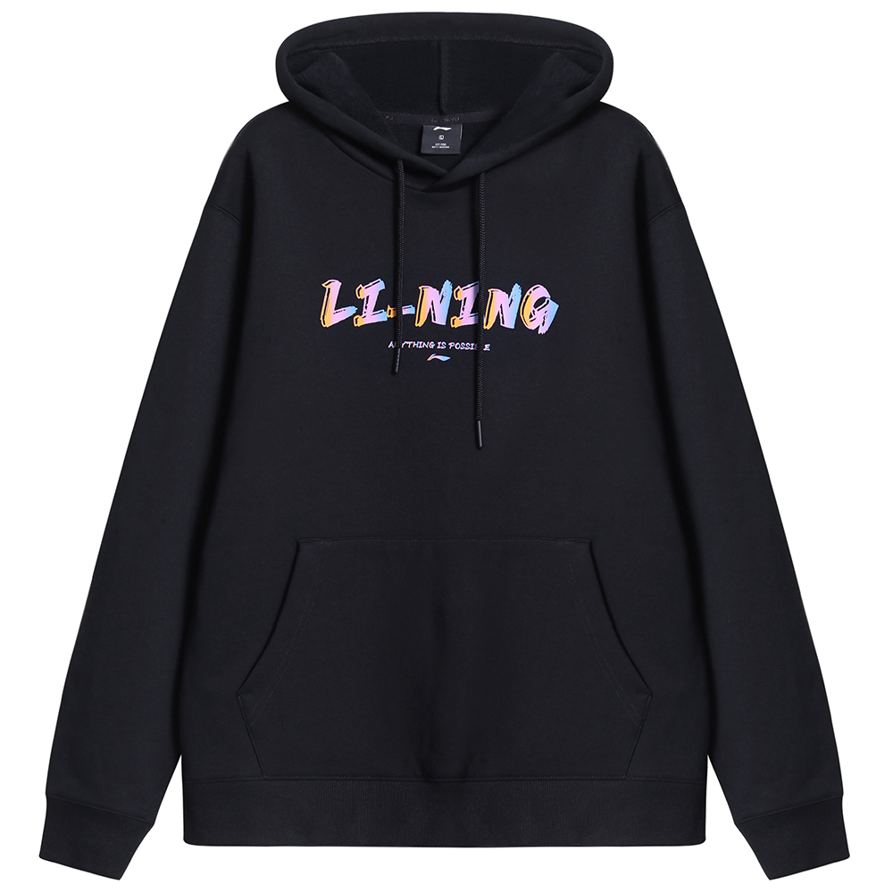 Li-Ning Unisex Black Casual Knit Sports Sweatshirt AWDTE01-1