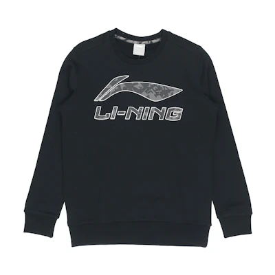 Li-Ning Unisex Black Casual Pullover Sports Sweatshirt AWDRB33-2