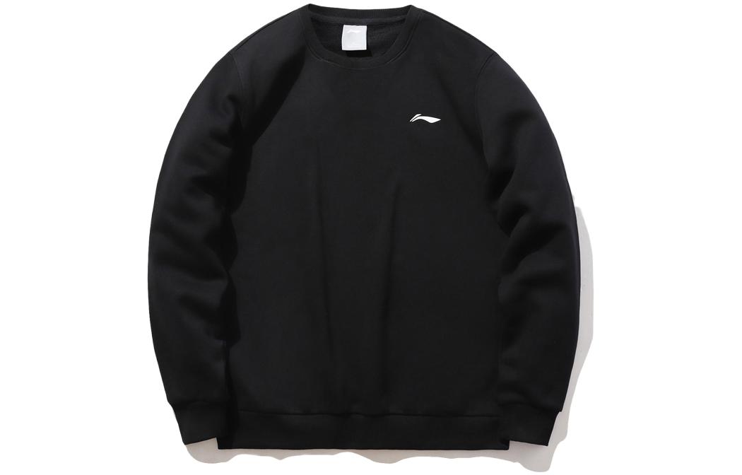 Li-Ning Unisex Black Crewneck Pullover Sweatshirt AWDT615-1