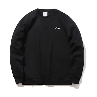 Li-Ning Unisex Black Crewneck Pullover Sweatshirt AWDT615-1