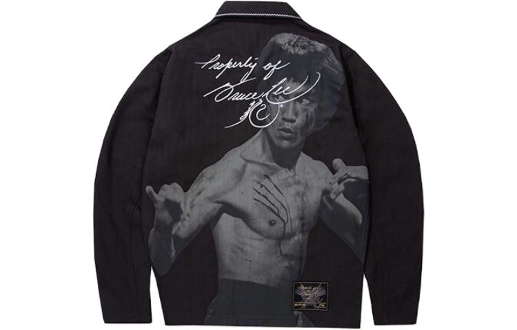 Li-Ning Unisex Black Polo Collar Striped Long-Sleeve Jacket AFDR983-2 圖 3