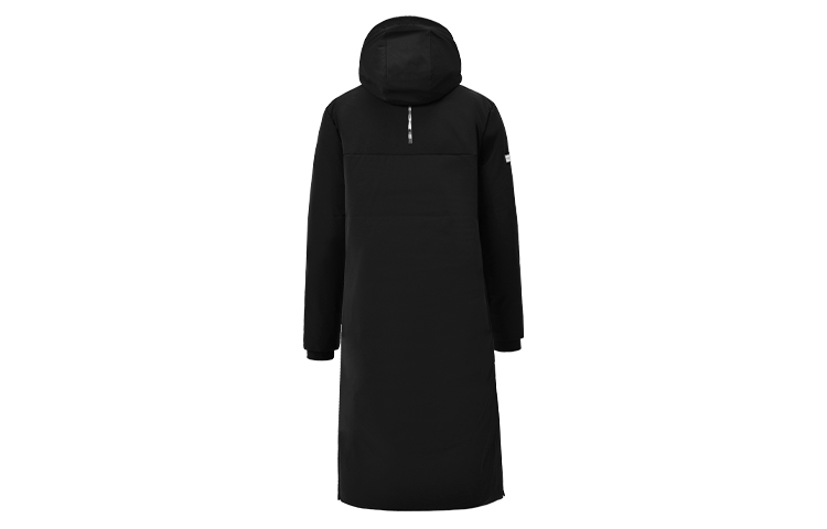 Shop Li-Ning Unisex Black Puffer Jacket with Logo and Zippered Hood AYMS007-1