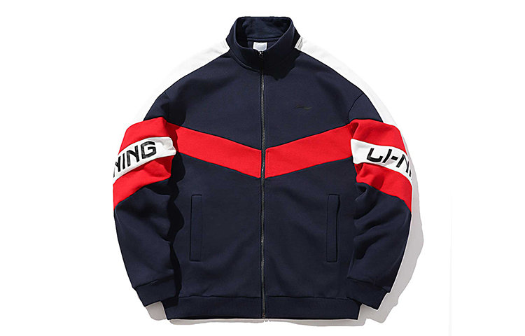 Li-Ning Unisex Casual High-Neck Sports Jacket Ink Blue Couple Style AWDPA41-6