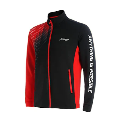 Li-Ning Unisex Casual High-Neck Zip-Up Sweatshirt Black AWDU371-5