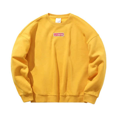 Li-Ning Unisex Casual Pullover Sweatshirt Yellow Butter Color AWDP696-3