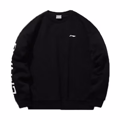Li-Ning Unisex Crewneck Oversized Pullover Sweatshirt Black/White AWDP932-6