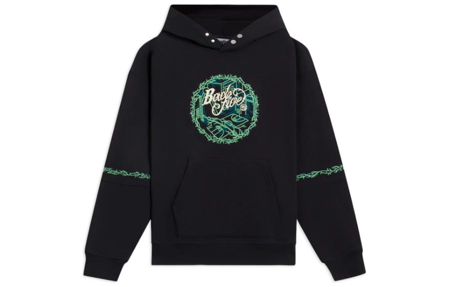 Li-Ning Unisex Hoodie Black - Anti-Wave Series with Solid Pattern Print AWDS643-6