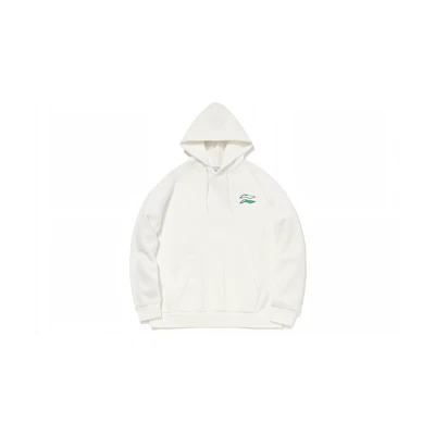 Li-Ning Unisex Logo Print Hoodie White - Winter Fashion Series AWDTC13-2