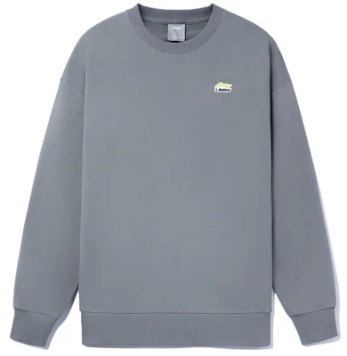 李寧男女寬鬆版圓領灰色衛衣,簡約Logo設計 AWDTC19-2 Buy 李寧男女寬鬆版圓領灰色衛衣,簡約Logo設計 AWDTC19-2