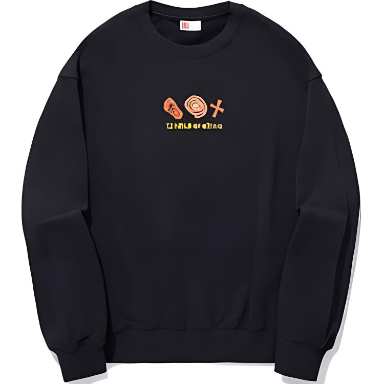 Li-Ning Unisex Loose Fit Pullover Sweatshirt Black AWDT705-1