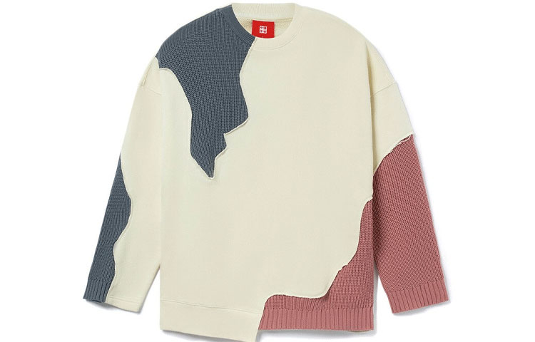 Li-Ning Unisex Patchwork Colorblock Sweatshirt Cloud Apricot AWDR737-4