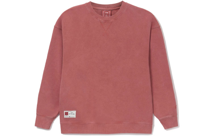 Li-Ning Unisex Pullover Sweatshirt in Vermilion Red - Casual Sportswear Series AWDS065-3