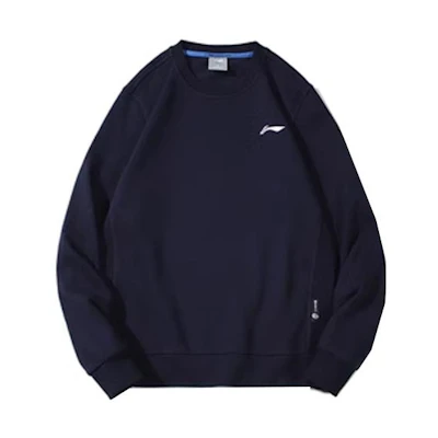 Li-Ning Unisex Pullover Sweatshirt Pure Color Logo - Black AWDQA01-1