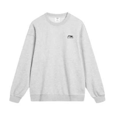 Li-Ning Unisex Soft Crewneck Pullover Sweatshirt Gray AWDTE73-2