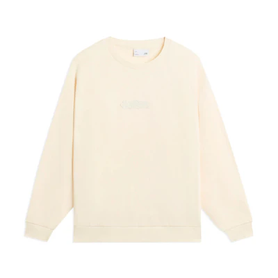 Li-Ning Unisex White Crewneck Long-Sleeve Sweatshirt - Casual Sports Series AWDSB51-1