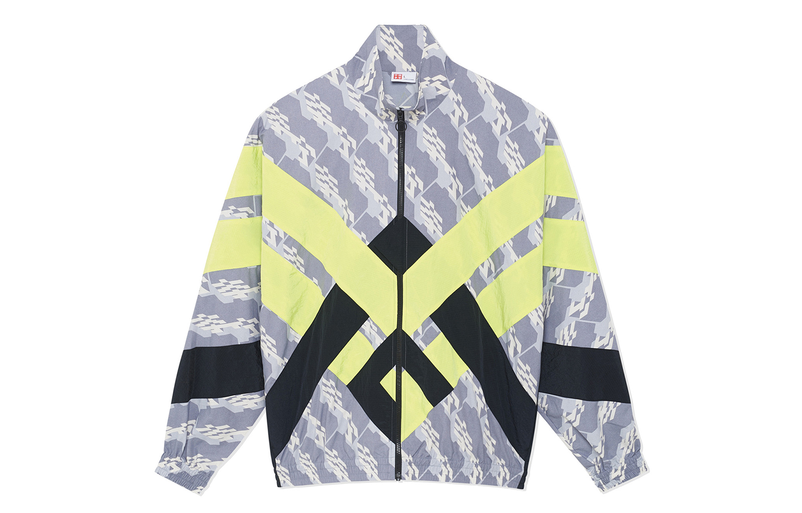 Li-Ning Urban Nomad Jacket Black Fluorescent Green Acid, Colorblock Design AFDSB75-1