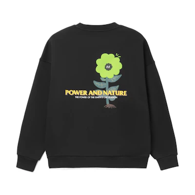 Li-Ning Urban Outdoor Series Floral Cartoon Print Pullover Sweatshirt Black AWDRF35-3