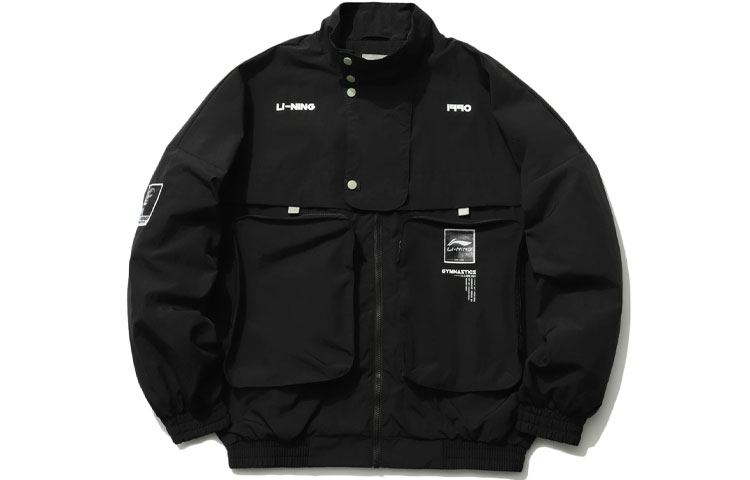 Li-Ning Utility Pocket Sports Fashion Loose Jacket - Black AJDR005-2