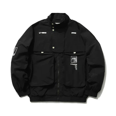 Li-Ning Utility Pocket Sports Fashion Loose Jacket - Black AJDR005-2