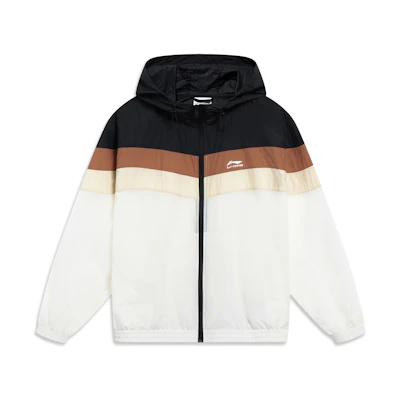 Li-Ning UV Protection Quick-Dry Colorblock Sports Jacket Off-White AFDT165-1