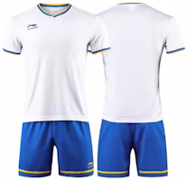 Li-Ning V-Neck Short Sleeve Football Jersey Set - White AATP013-5 Li-Ning V-Neck Short Sleeve Football Jersey Set - White AATP013-5
