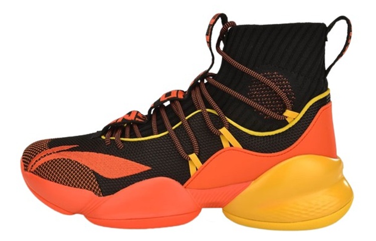 Li-Ning V PLAYOFF High-Top Black/Orange ABAP023-6