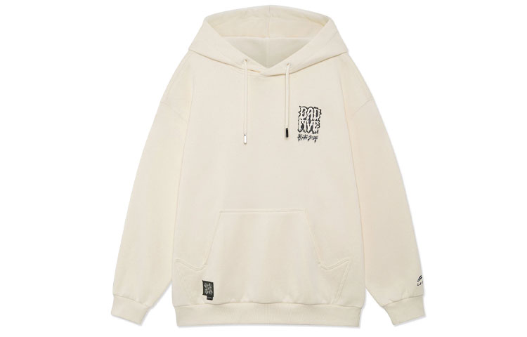 Li-Ning Vanilla White Pullover Fleece Sweatshirt - Unisex Couple Style AWDRF95-2