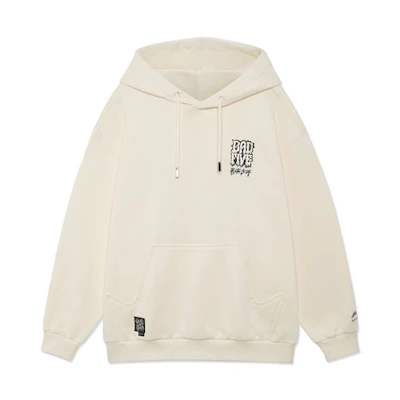 Li-Ning Vanilla White Pullover Fleece Sweatshirt - Unisex Couple Style AWDRF95-2