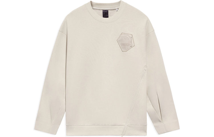 Li-Ning Vintage Loose Crewneck Zipper Sweatshirt Unisex Retro Style AWDS295-1