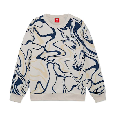 Li-Ning Vintage White Pullover Sweatshirt - Trendy Music Festival Series AWDS247-1