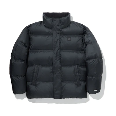 Li-Ning VITAL Series Unisex Black Puffer Jacket with Zip & Stand Collar AYMU319-2