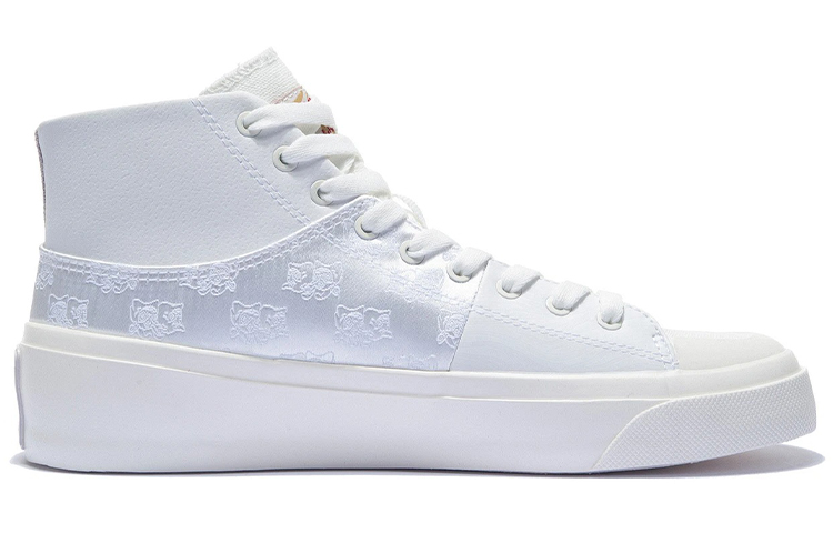 Order LiNing李寧 日進斗金系列 VULC Hi 舒適軟彈加絨 耐磨輕便 高幫 板鞋 男款 白色