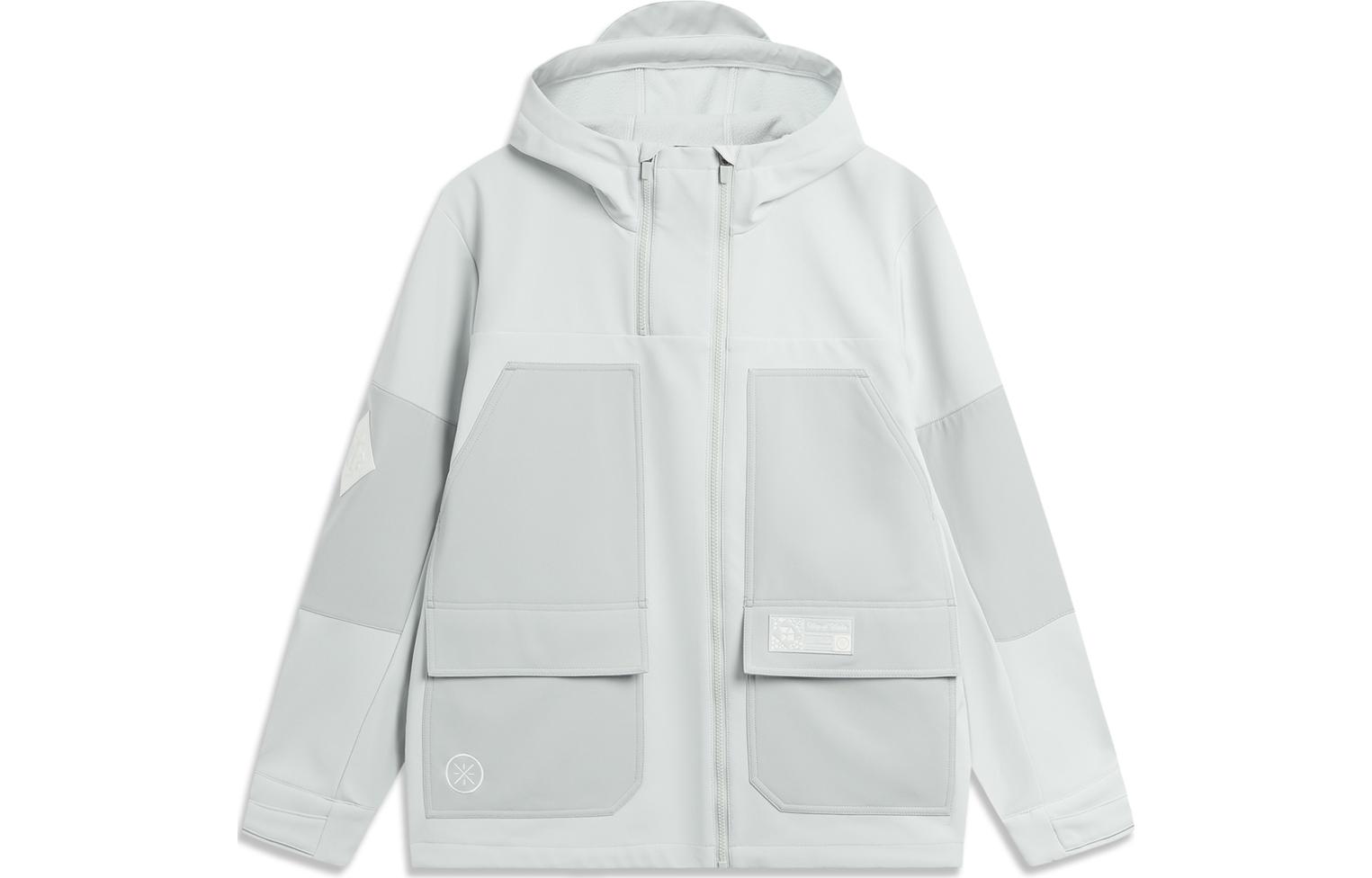 Li-Ning Wade Basketball Christmas Hoodie Grey Loose Fit Jacket AFDU571-2