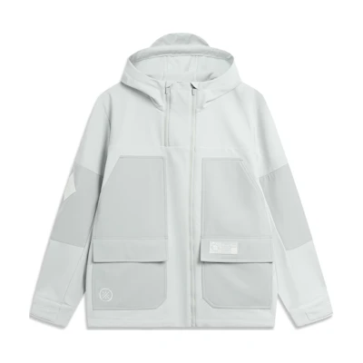 Li-Ning Wade Basketball Christmas Hoodie Grey Loose Fit Jacket AFDU571-2