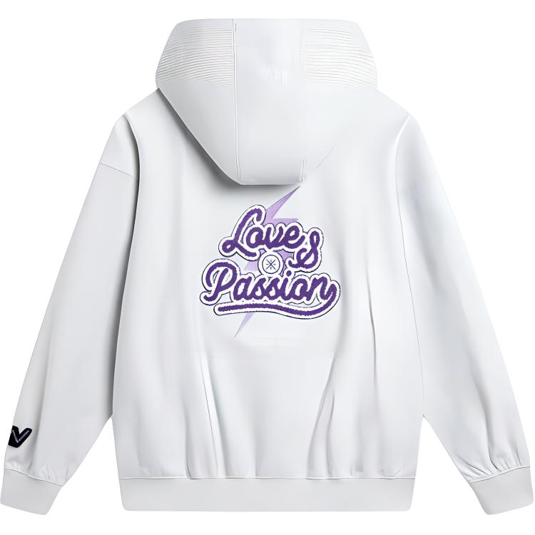 Li-Ning Wade Christmas Hoodie Loose Fit Pullover Gray Sport Sweatshirt AWDU653-2