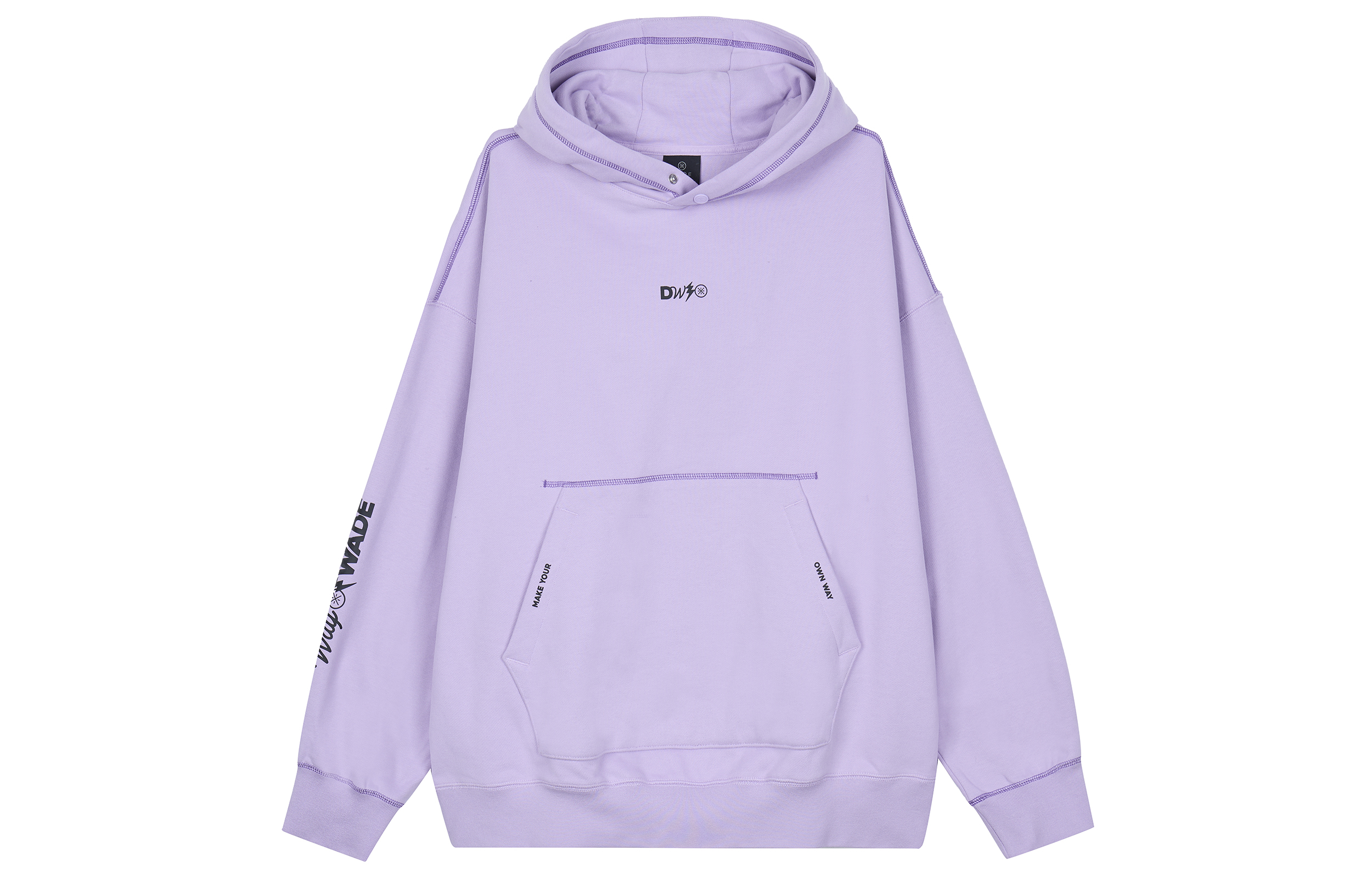 Li-Ning Wade Christmas Series Purple Loose Fit Hoodie Pullover AWDU651-2