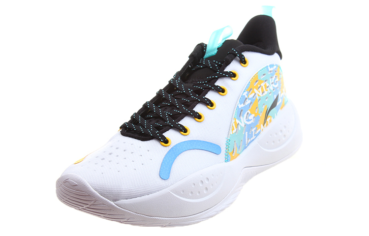 Lookbook 리닝 웨이드 클라우드 '스탠다드 화이트 블루 옐로우' ABPS005-1