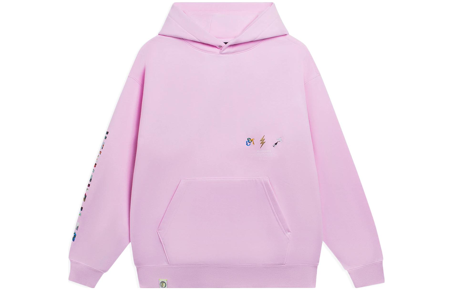 Li-Ning Wade Dreamer Fleece Pullover Hoodie Pink - Unisex AWDSI37-3
