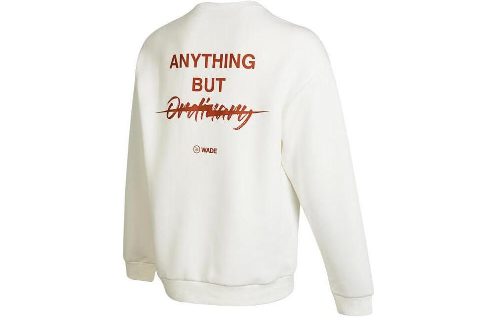 Li-Ning Wade Series Alphabet Print Crewneck Sweatshirt White () AWDSC49-8