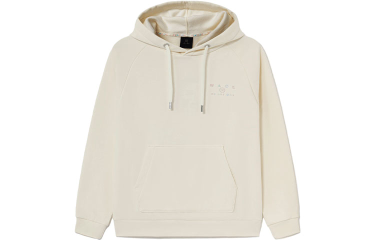 Li-Ning Wade Series Alphabet Print Fleece Hoodie Unisex White Winter Edition AWDS115-6